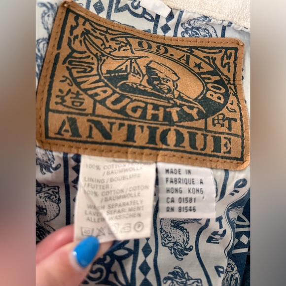 Vintage oversized cropped ladies denim jacket 90s streetwear size L - Picture 3 of 8